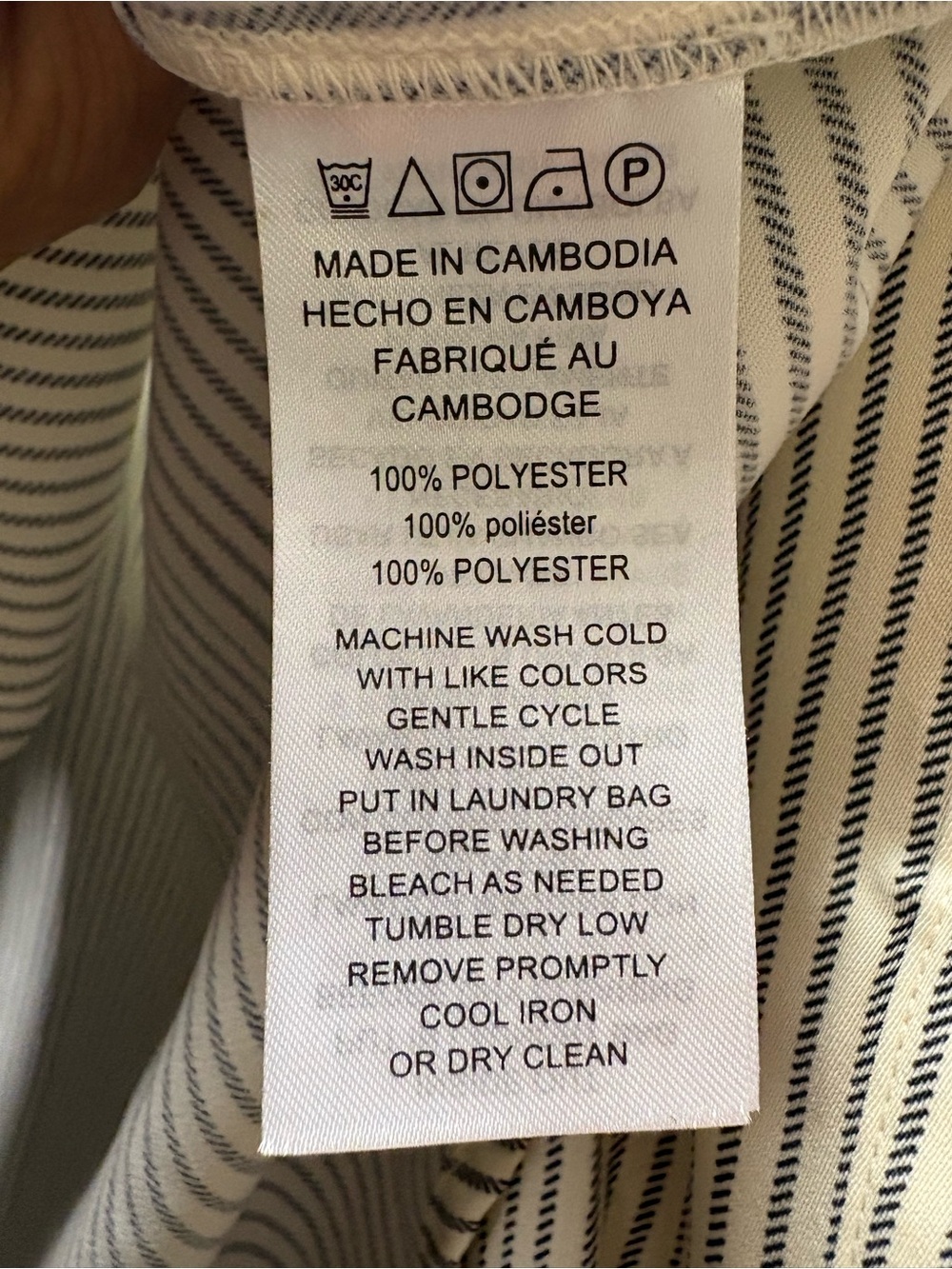 Michael Kors Women’s Vertical Stripe Dress Shirt - White and Black - Picture 6 of 6